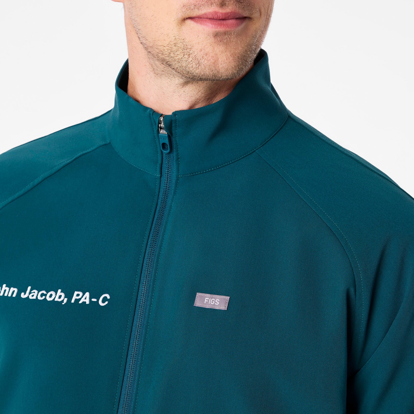 men's Caribbean Blue Cobaki - Scrub Jacket - Image 6