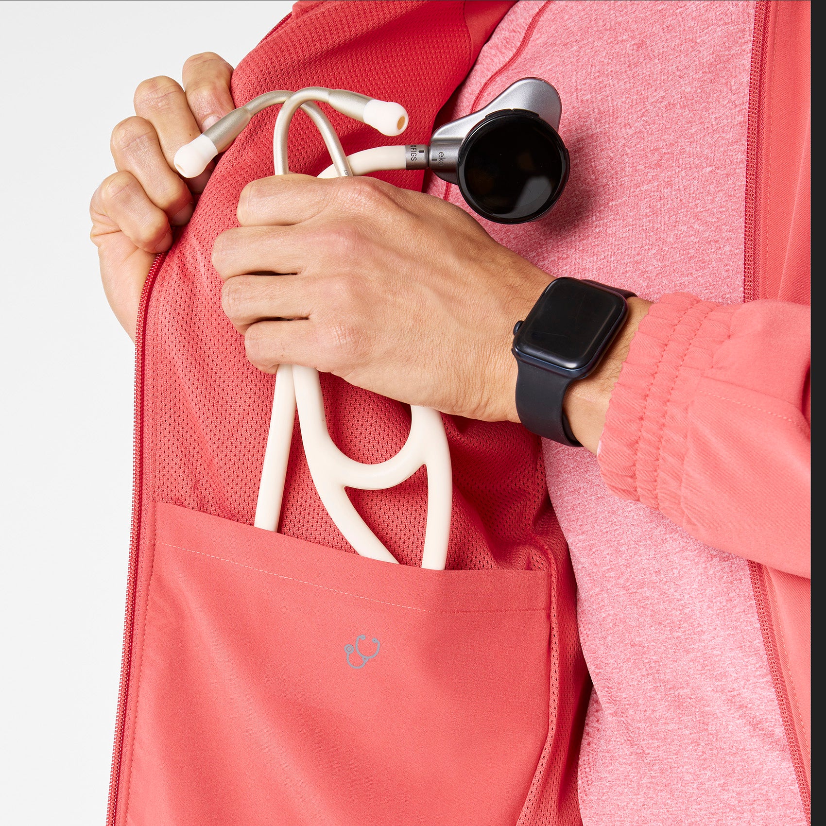 men's Pulmonary Pink Cobaki -  Scrub Jacket - Image 6