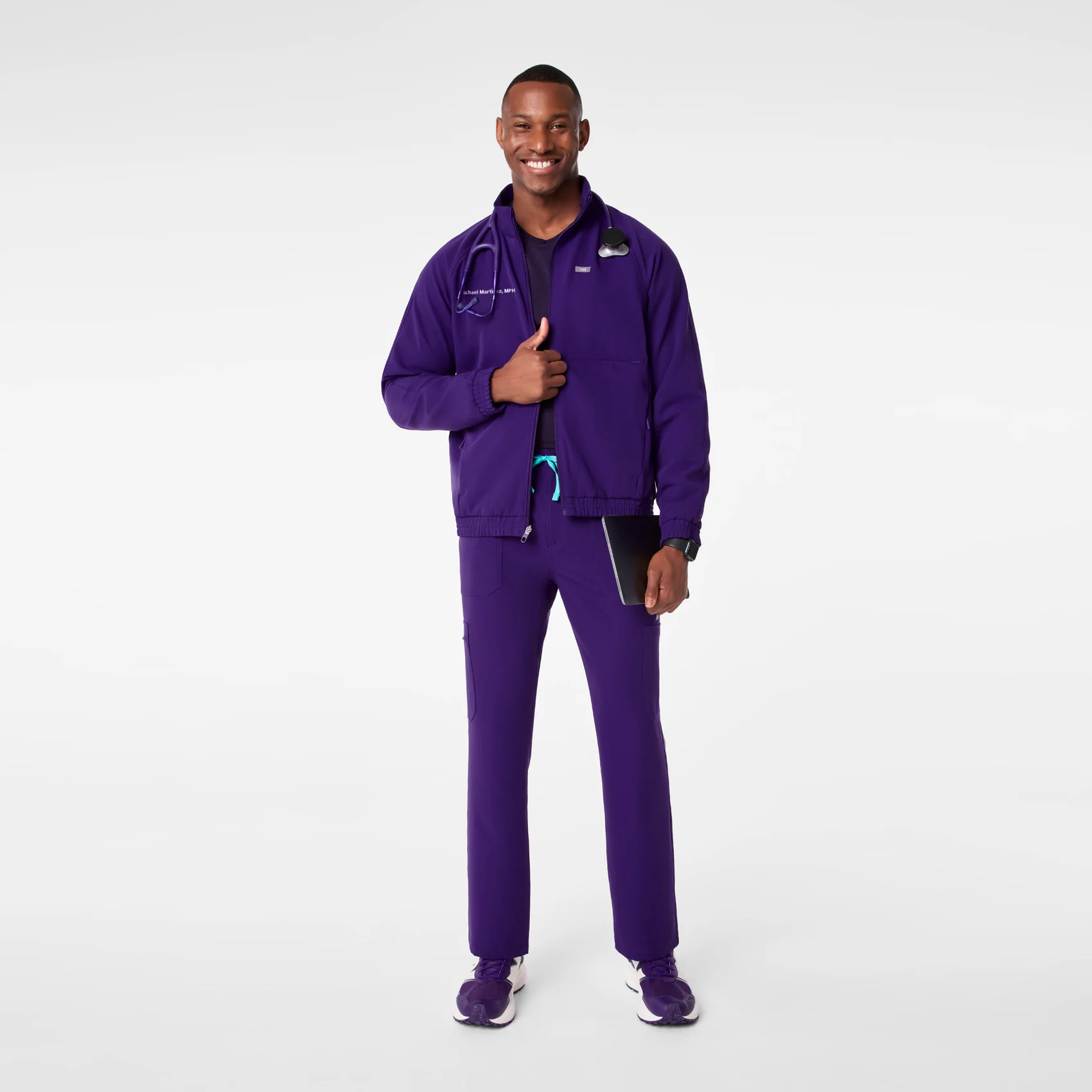 men's Purple Pulse Cobaki - Scrub Jacket - Image 2
