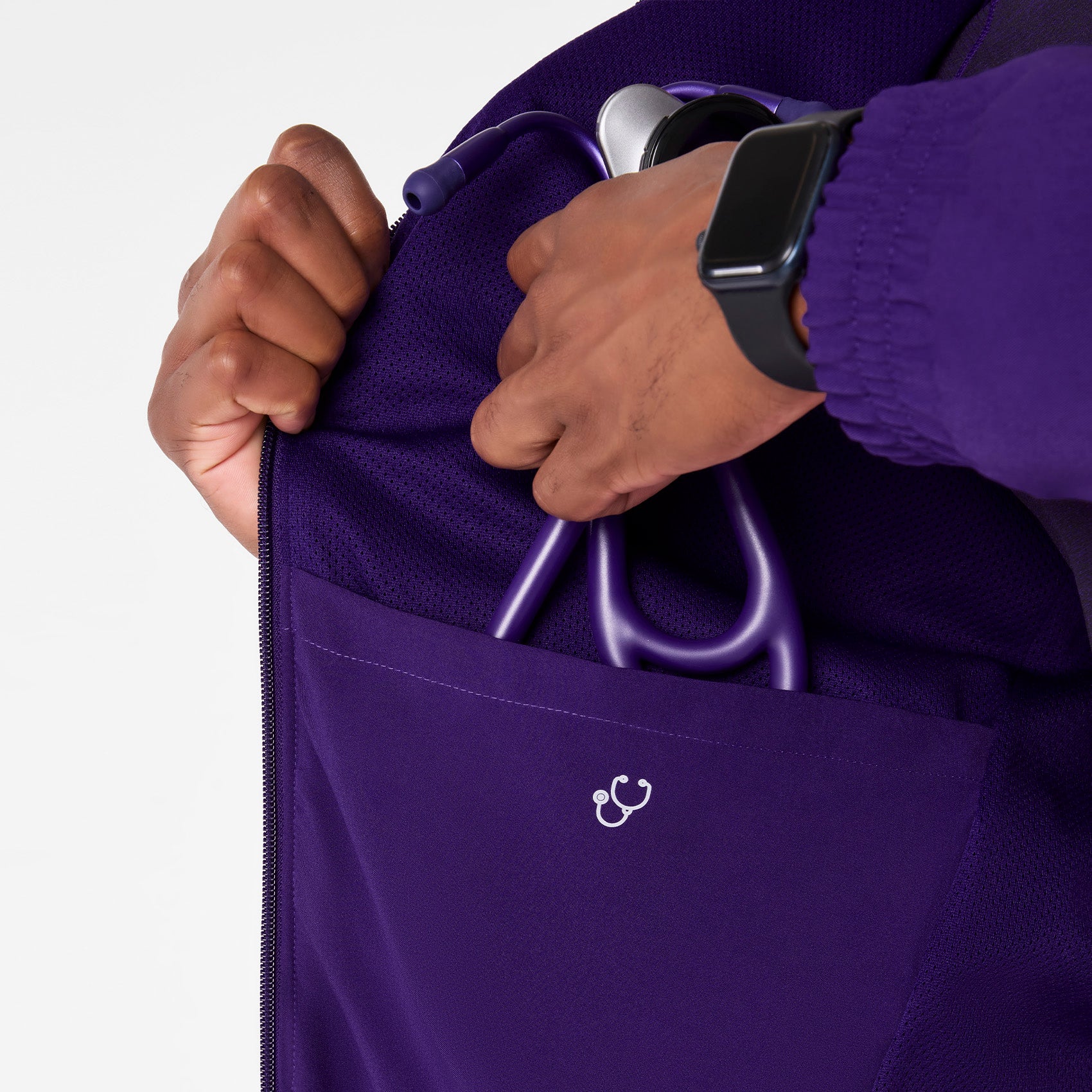 men's Purple Pulse Cobaki - Scrub Jacket - Image 8