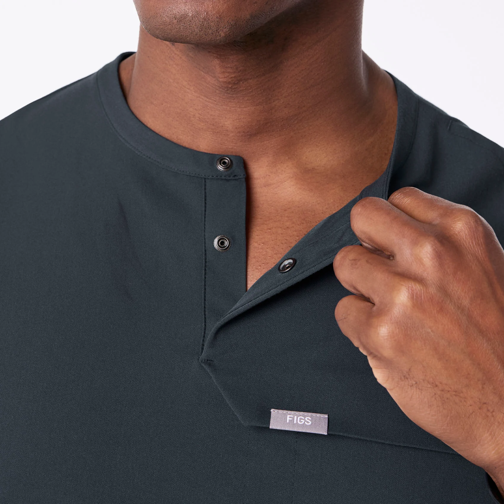 men's Dark Harbor Corfield - Henley Scrub Top - Image 6