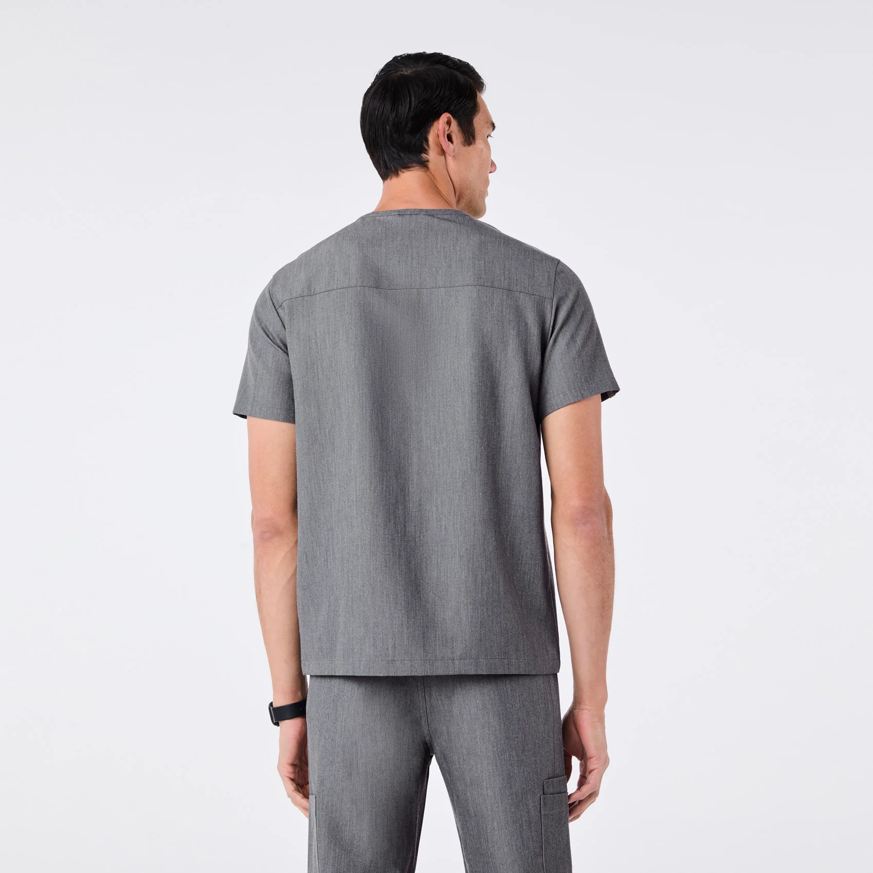 men's Graphite Corfield - Henley Scrub Top - Image 4