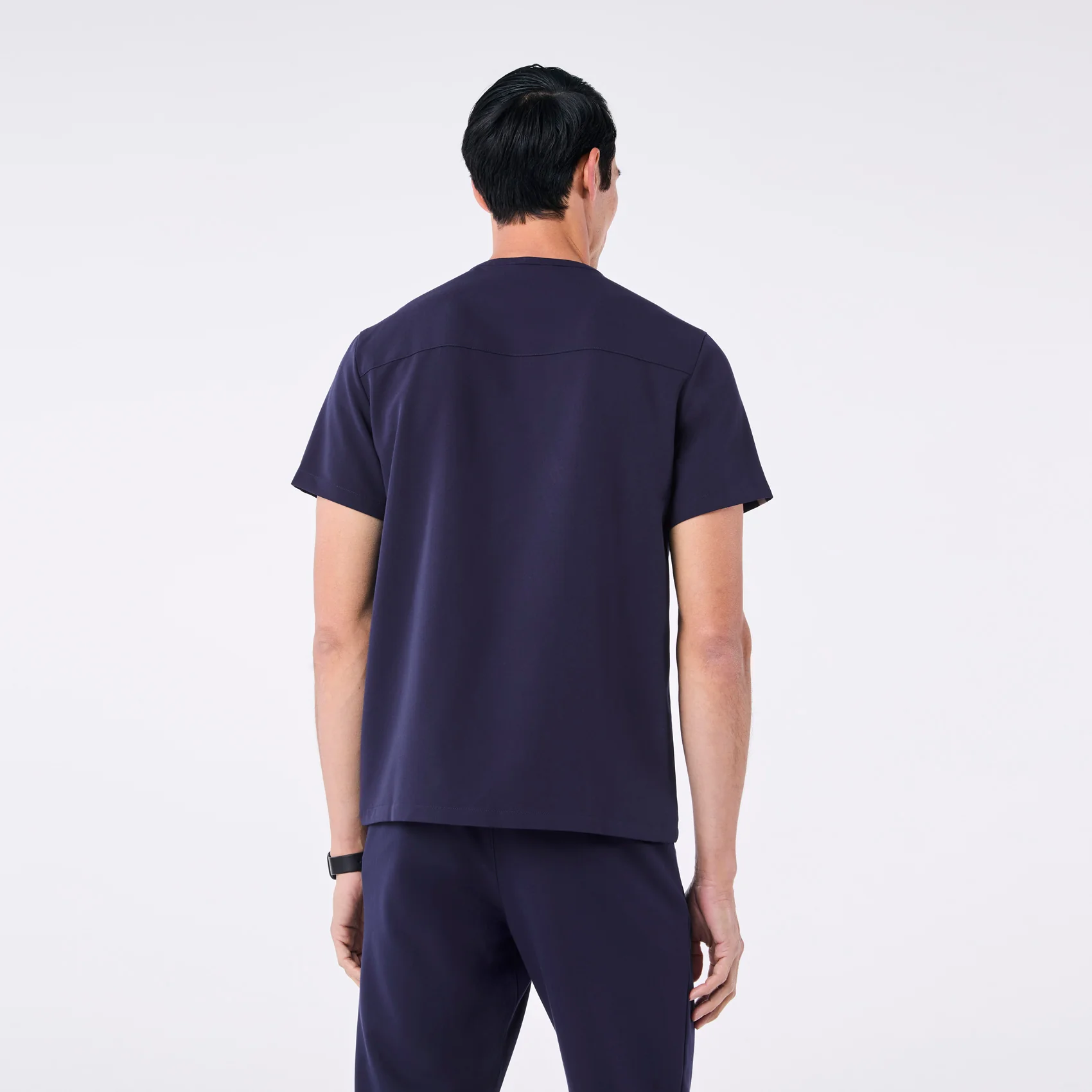 men's Navy Corfield - Henley Scrub Top - Image 4