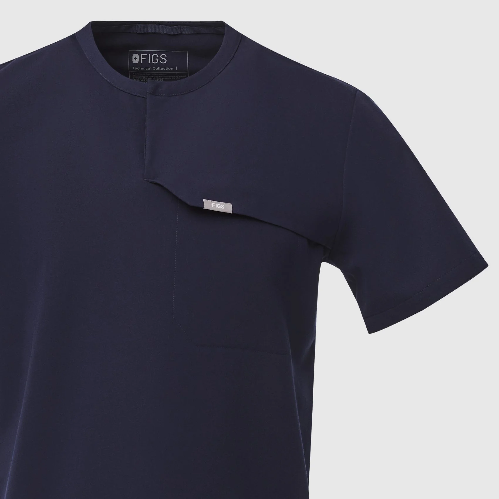 men's Surgical Green Corfield - Henley Scrub Top - Image 10