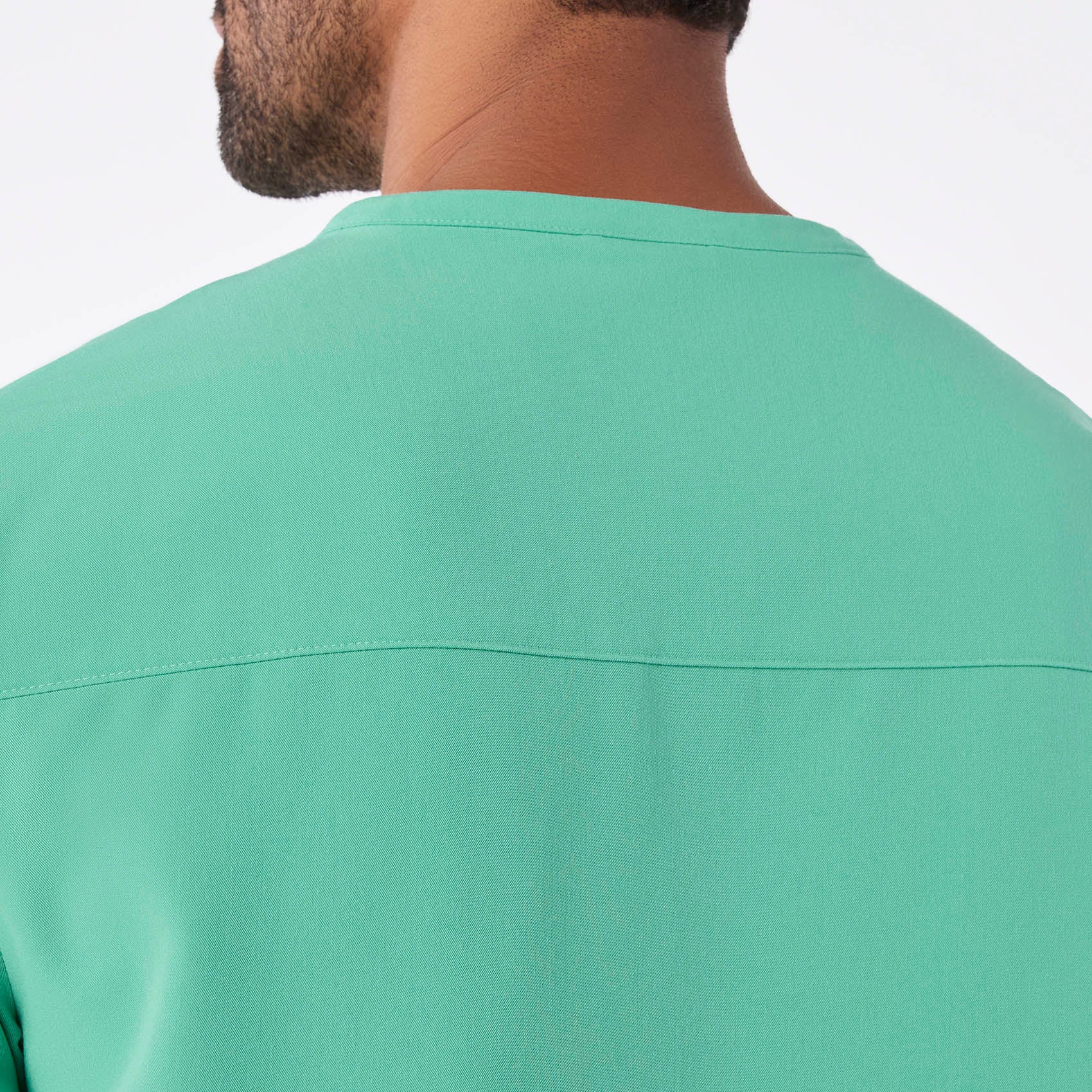 men's Surgical Green Corfield - Henley Scrub Top - Image 5