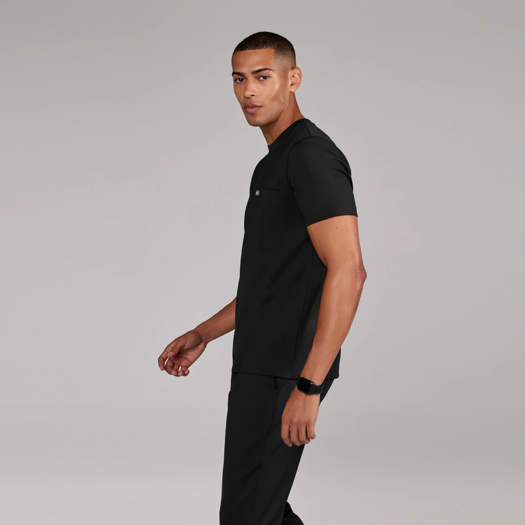 men's Black Darien FORMx - Crewneck Scrub Top - Image 3