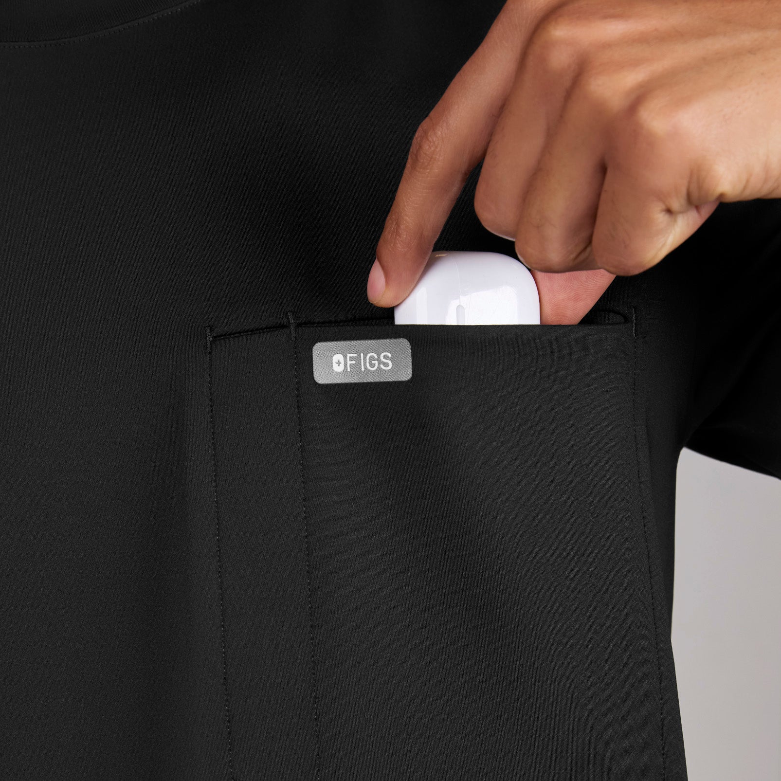 men's Black Darien FORMx - Crewneck Scrub Top - Image 7