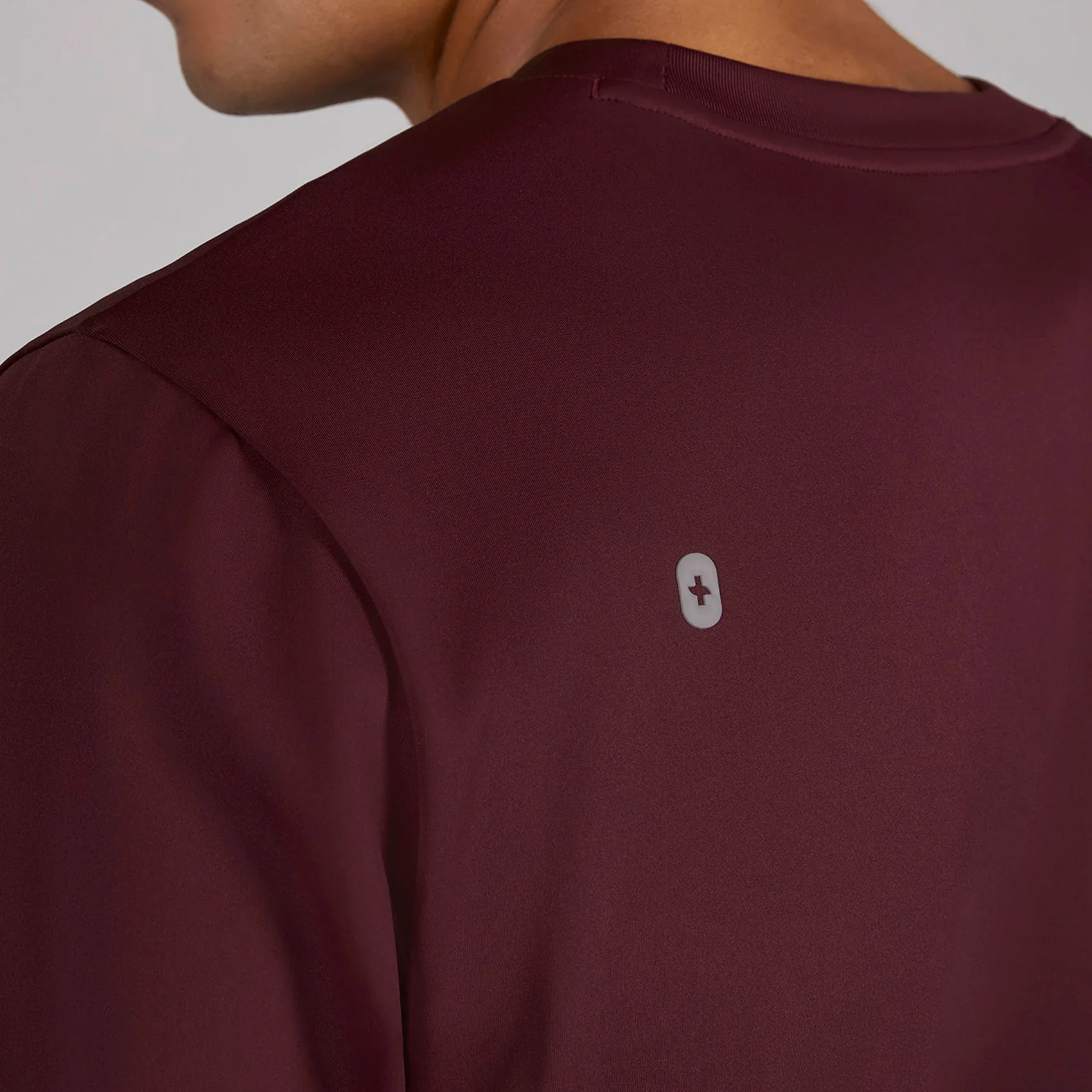 men's Burgundy Darien FORMx - Crewneck Scrub Top - Image 5