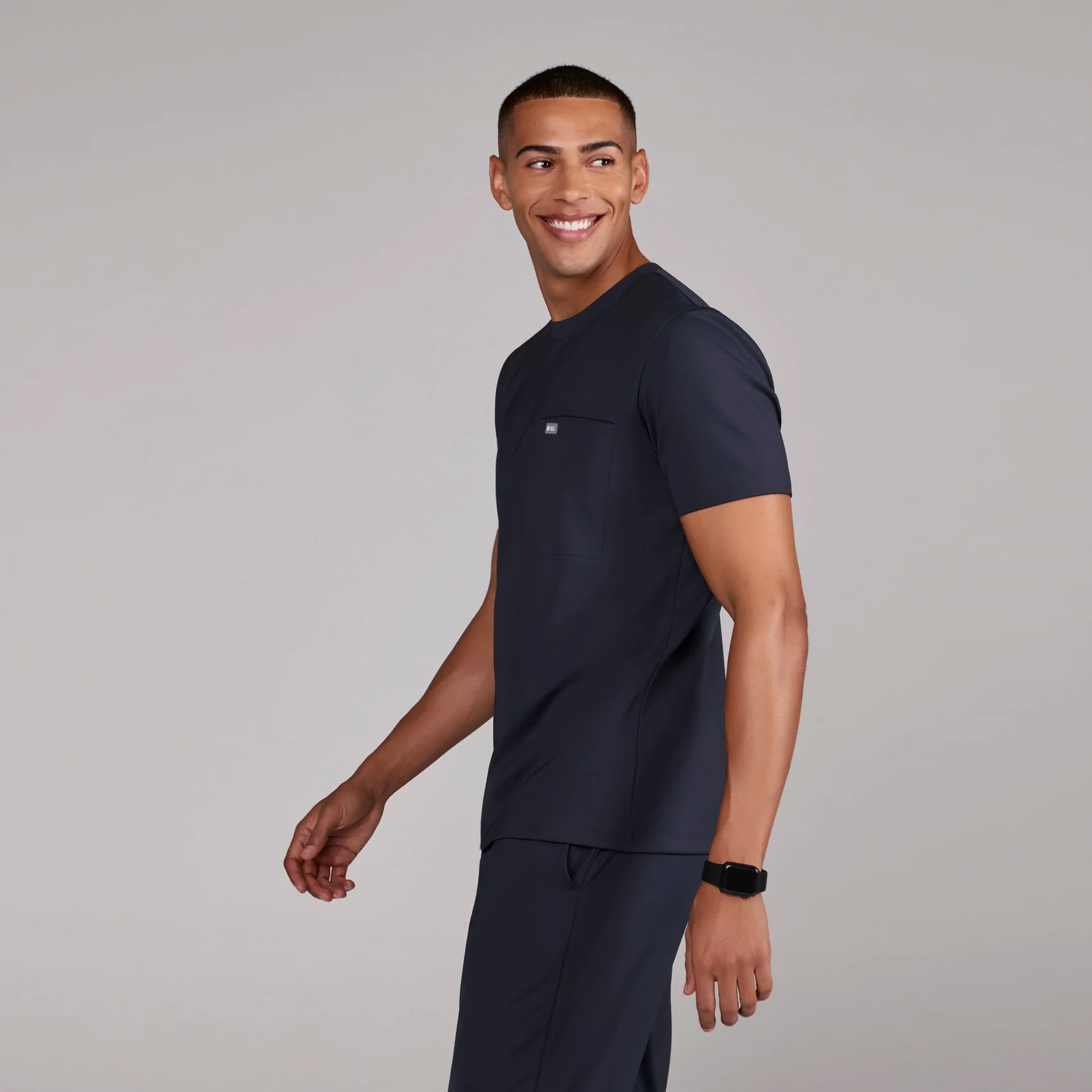 men's Navy Darien FORMx - Crewneck Scrub Top - Image 3