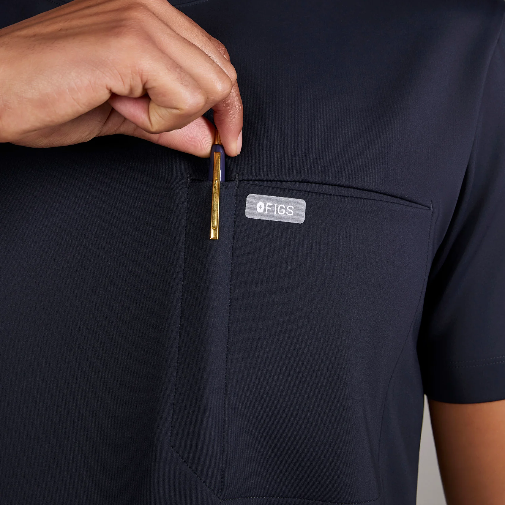 men's Navy Darien FORMx - Crewneck Scrub Top - Image 7