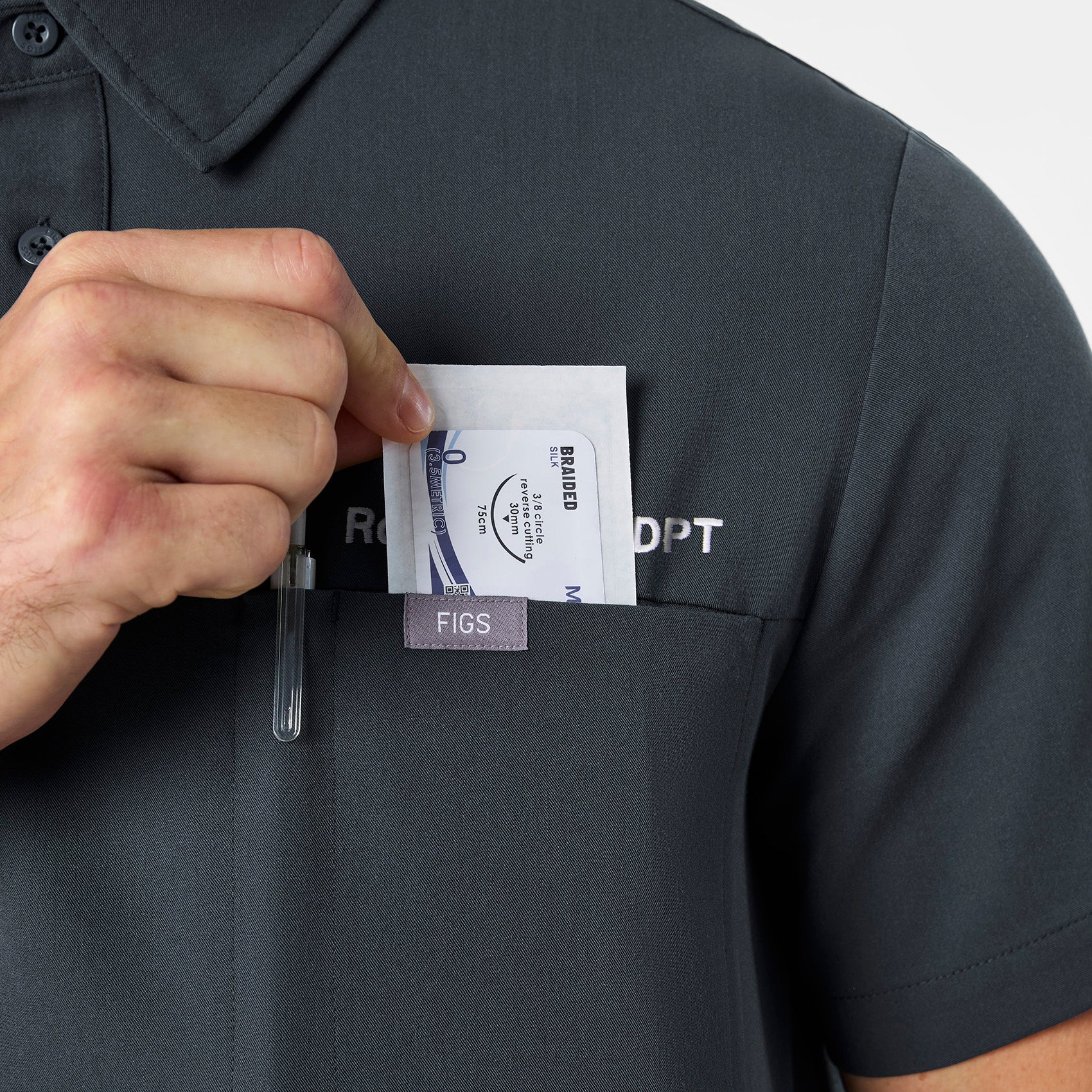 men's Dark Harbor Eugene Polo - Scrub Top - Image 6
