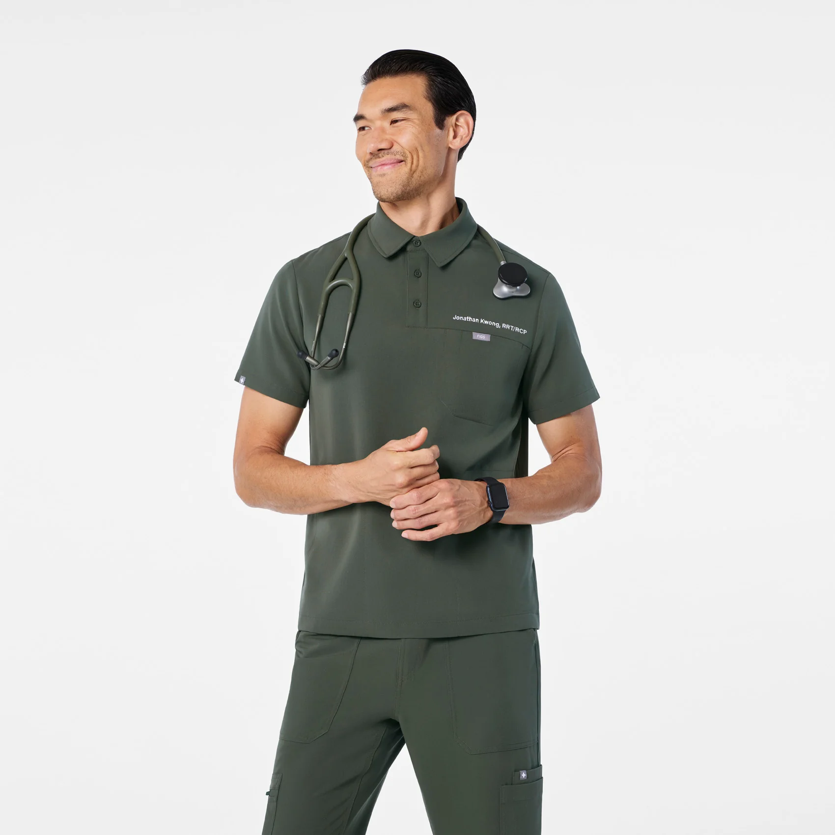 men's Moss Eugene Polo - Scrub Top