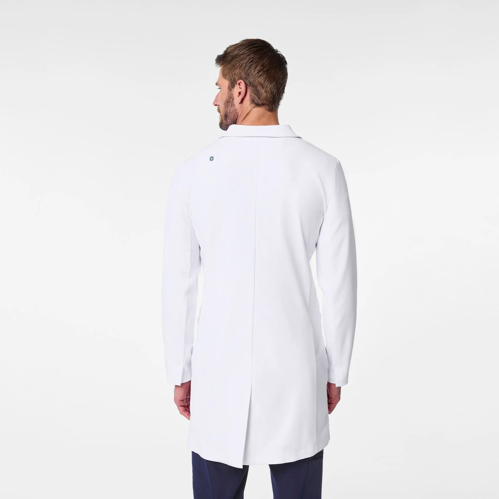 men's White Harlem - Slim Long Lab Coat - Image 4