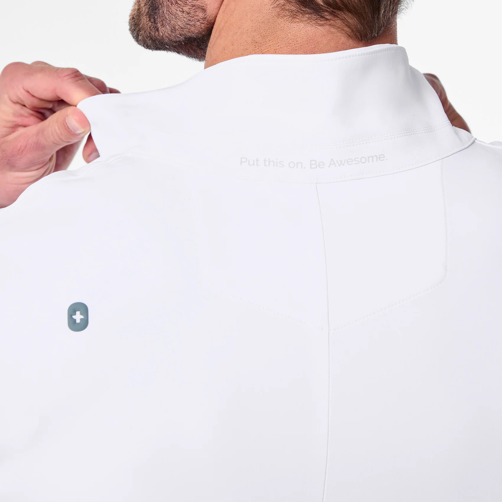 men's White Harlem - Slim Long Lab Coat - Image 8