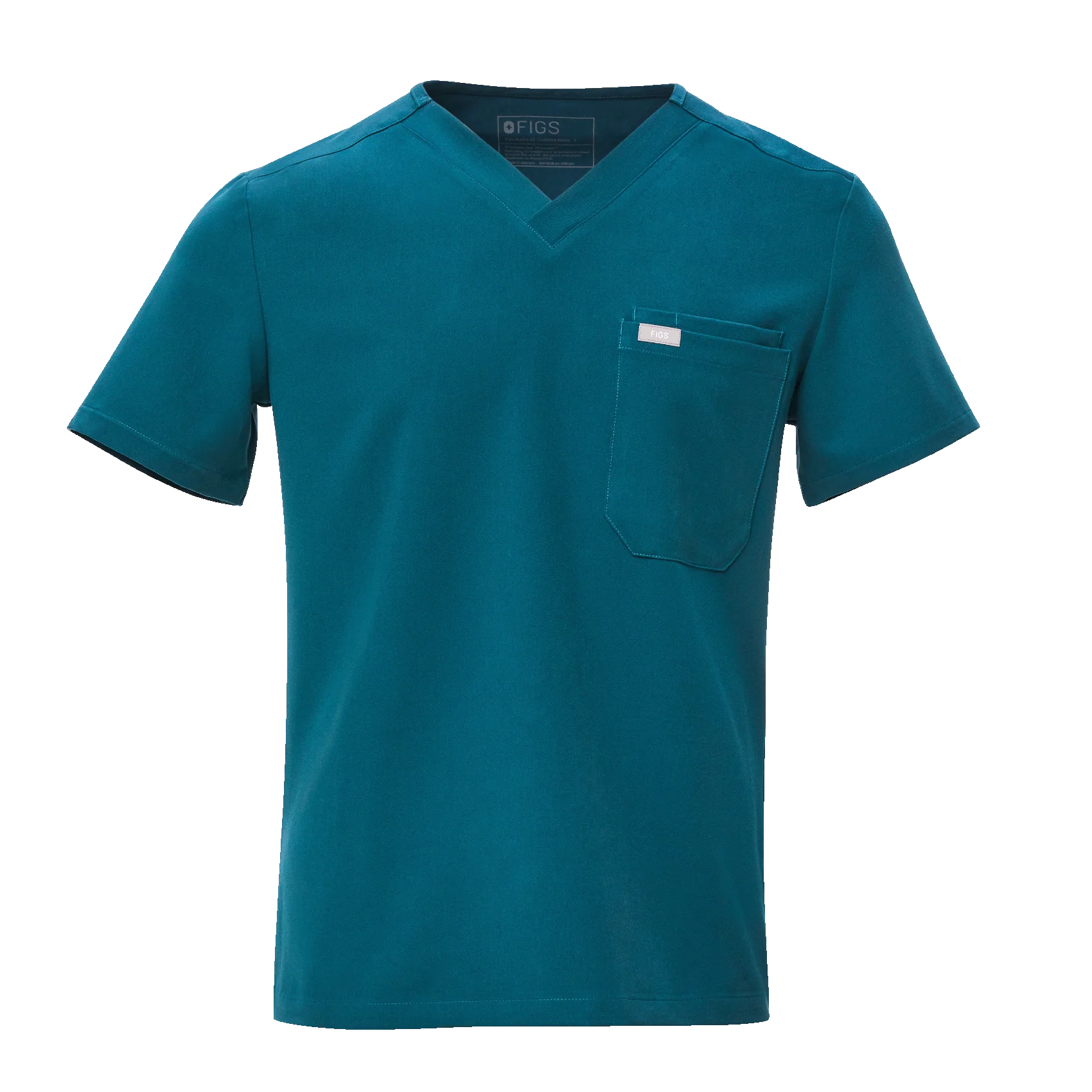 men's Caribbean Blue Leon - Three-Pocket Scrub Top™ - Image 9