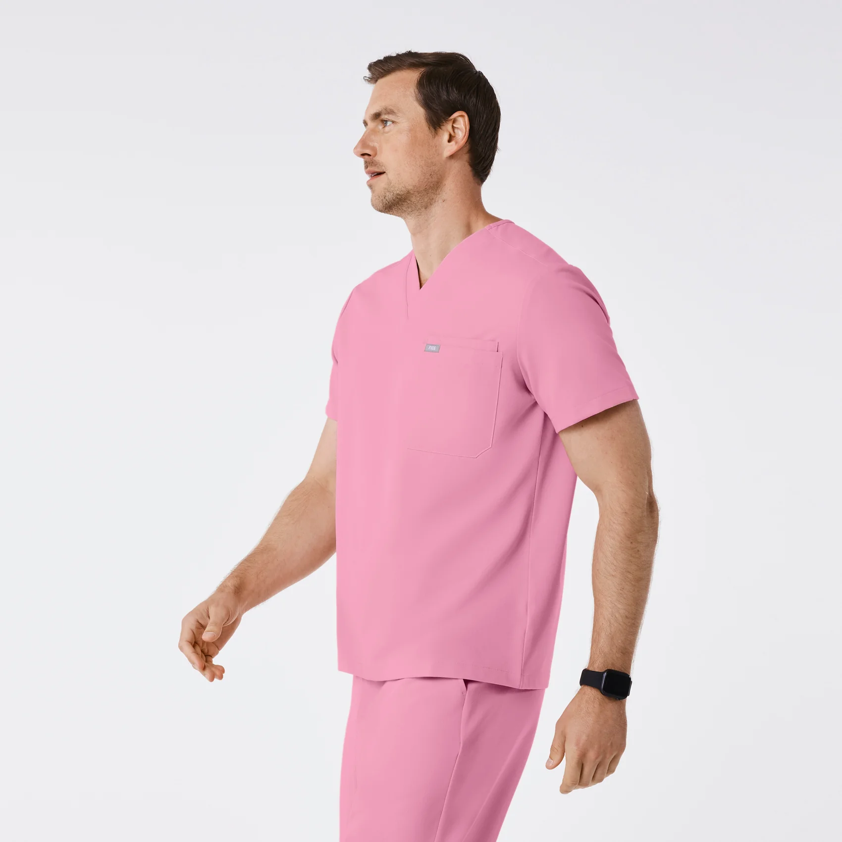 men's Chalk Pink Leon - Three-Pocket Scrub Top™ - Image 3
