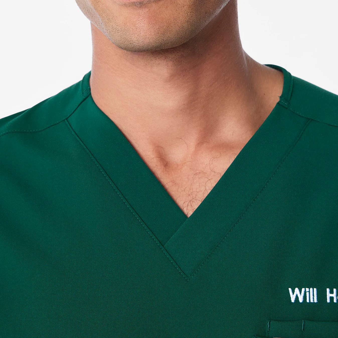 men's Forest Green Leon - Three-Pocket Scrub Top⢠- Image 5