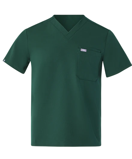 men's Forest Green Leon - Three-Pocket Scrub Top⢠- Image 9
