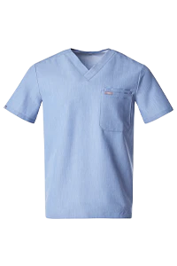 men's Heather Indigo Leon - Three-Pocket Scrub Top⢠- Image 10