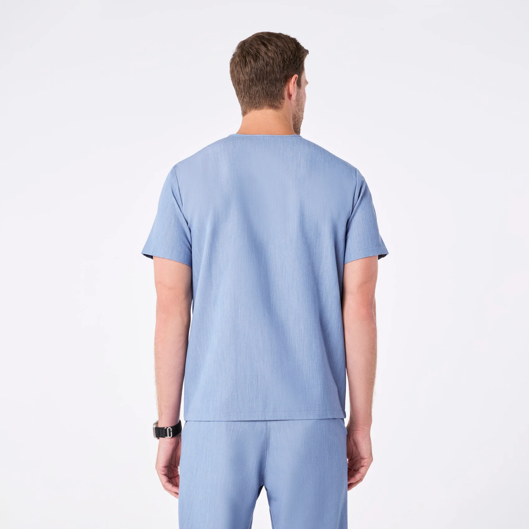 men's Heather Indigo Leon - Three-Pocket Scrub Top⢠- Image 4