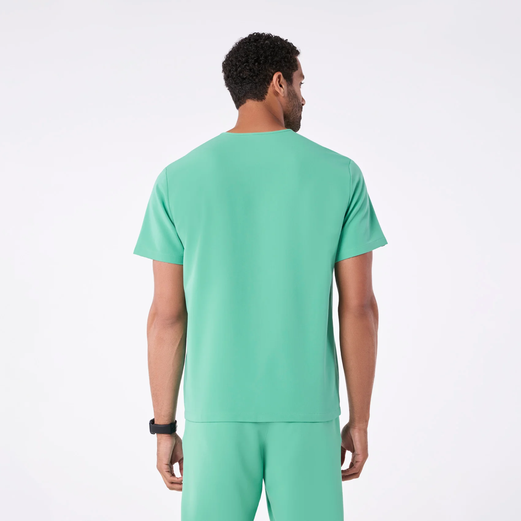 men's Surgical Green Leon - Three-Pocket Scrub Top™ - Image 4