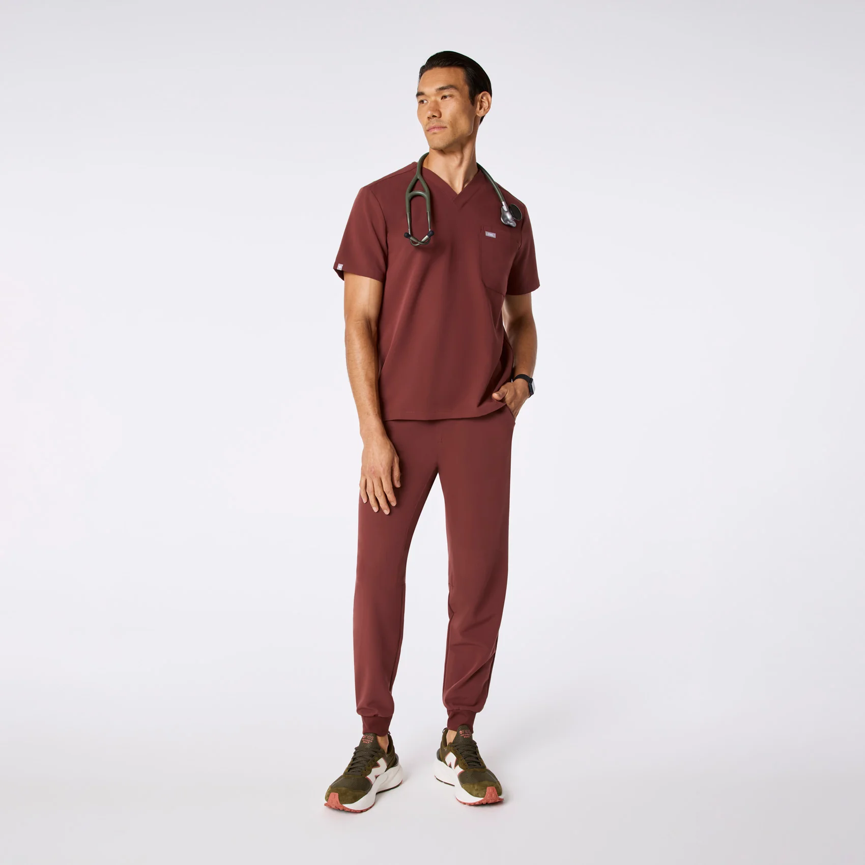men's Walnut Leon - Three-Pocket Scrub Top™ - Image 2