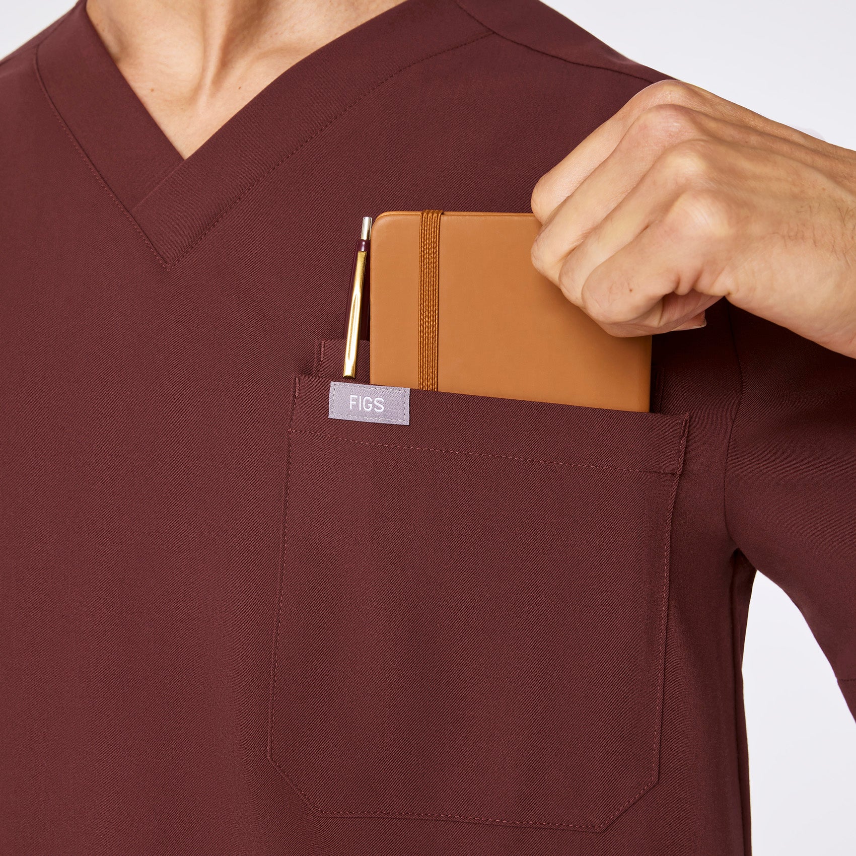 men's Walnut Leon - Three-Pocket Scrub Top™ - Image 6