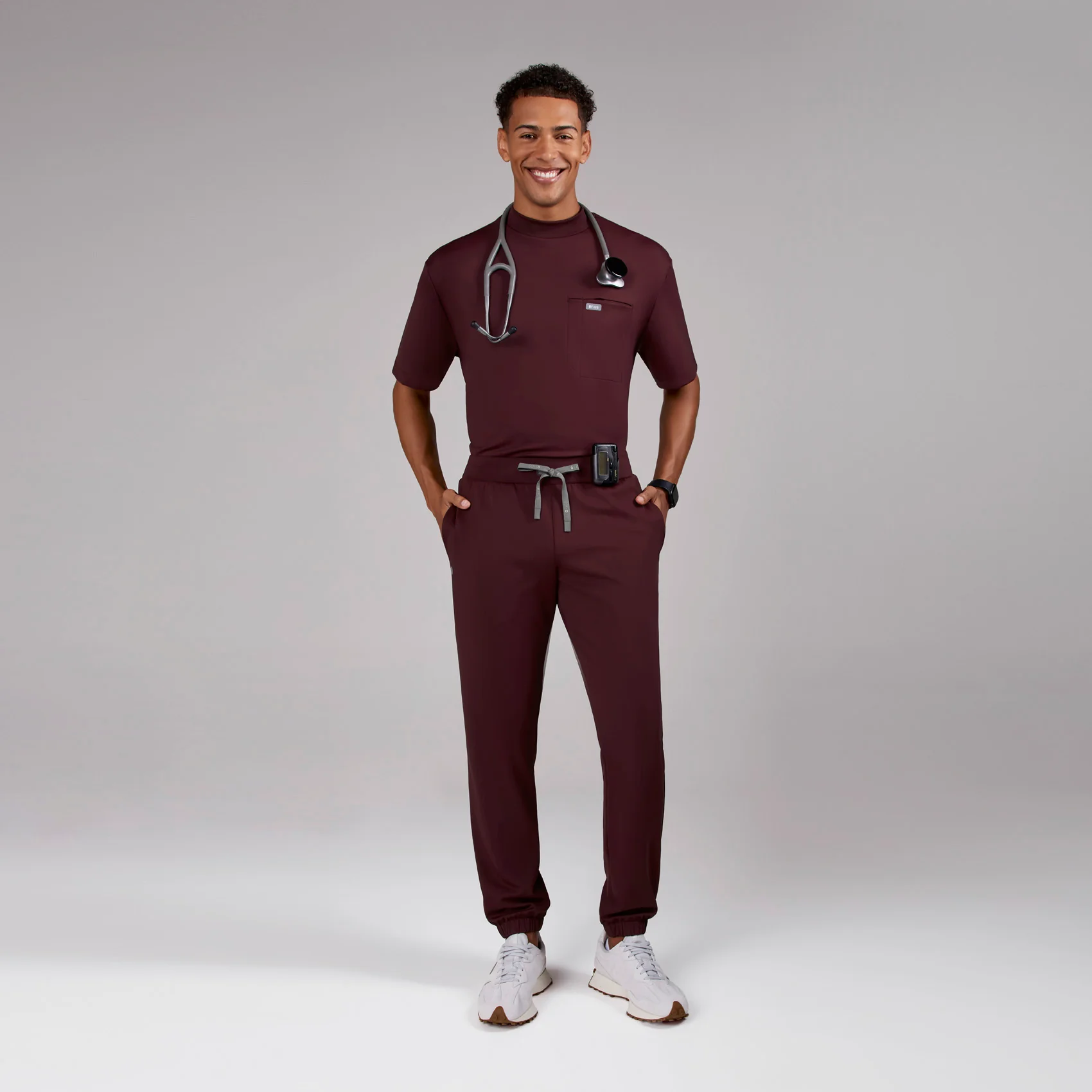 men's Burgundy Forster FORMx Jogger - Scrub Pant™ - Image 2
