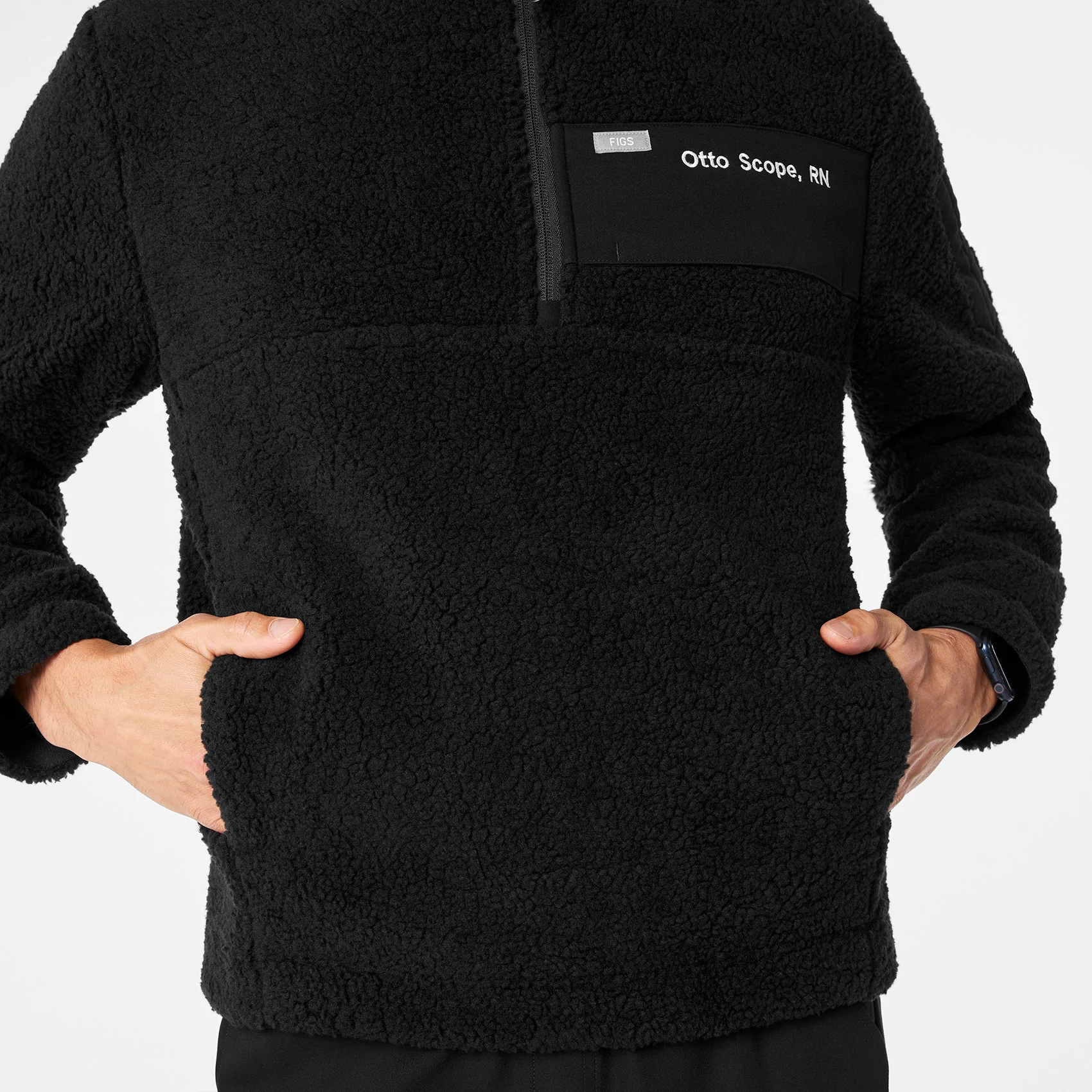 men's Black On-Shift High Pile - Fleece Pullover Jacket™ - Image 10