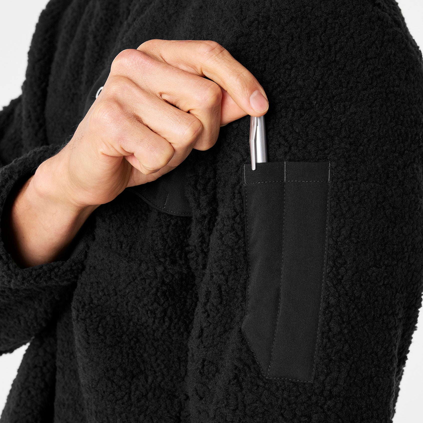 men's Black On-Shift High Pile - Fleece Pullover Jacket™ - Image 8