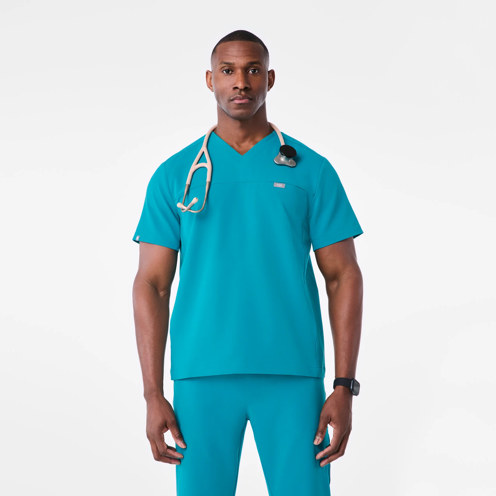 men's Teal Howard V-Neck - Scrub Top
