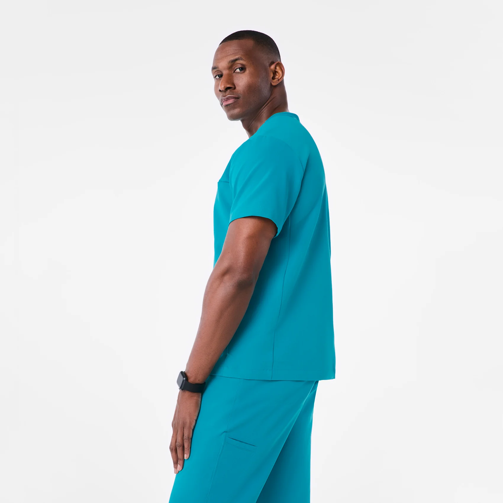 men's Teal Howard V-Neck - Scrub Top - Image 3