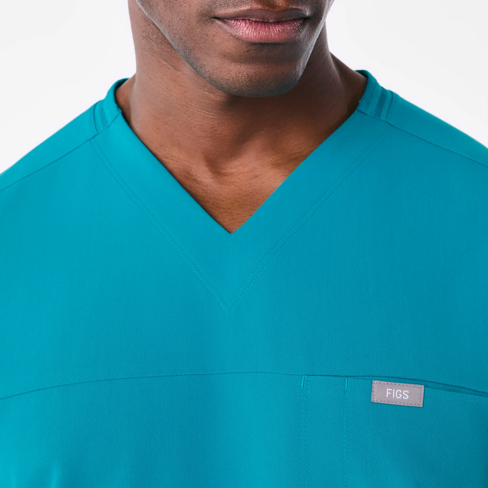 men's Teal Howard V-Neck - Scrub Top - Image 6
