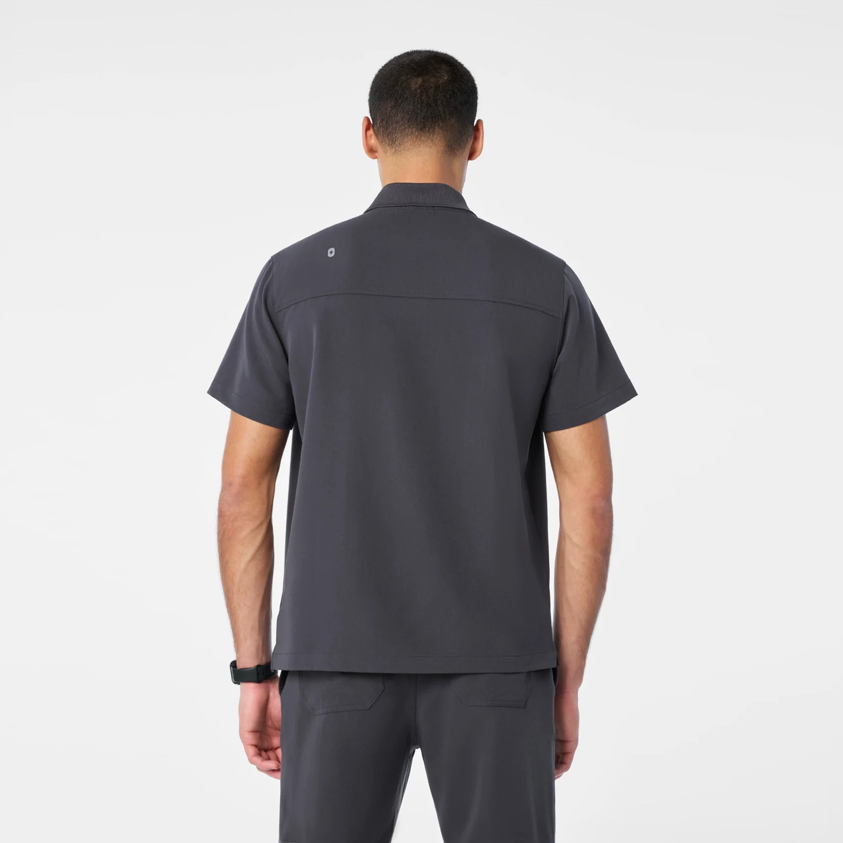 men's Charcoal Jasper Polo - Scrub Top - Image 4