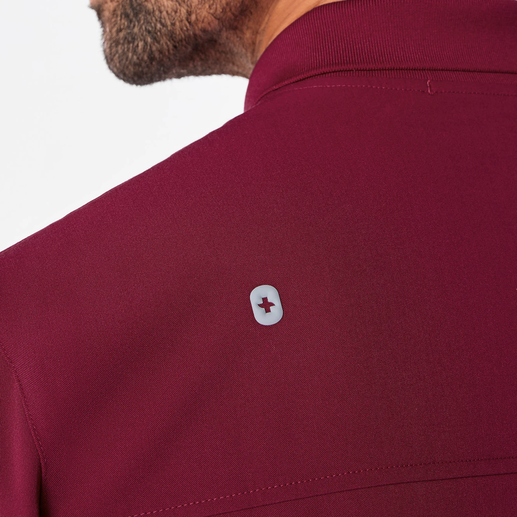 men's Deep Cranberry Jasper Polo - Scrub Top - Image 6
