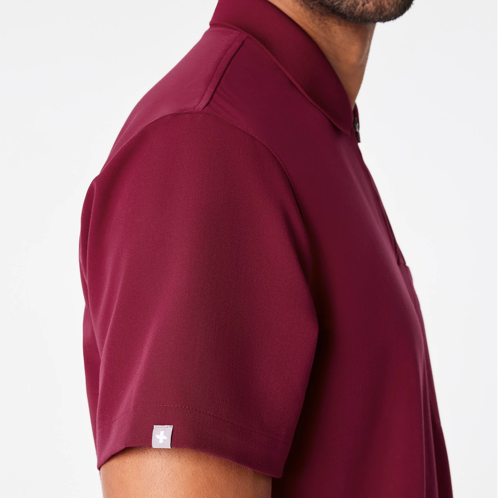 men's Deep Cranberry Jasper Polo - Scrub Top - Image 9