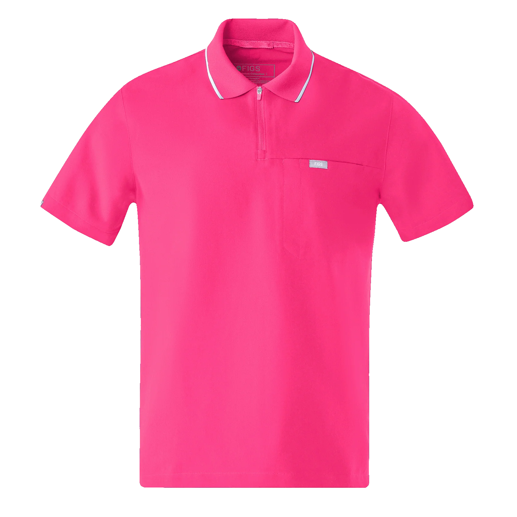 men's Shocking Pink Jasper Polo - Scrub Top - Image 10