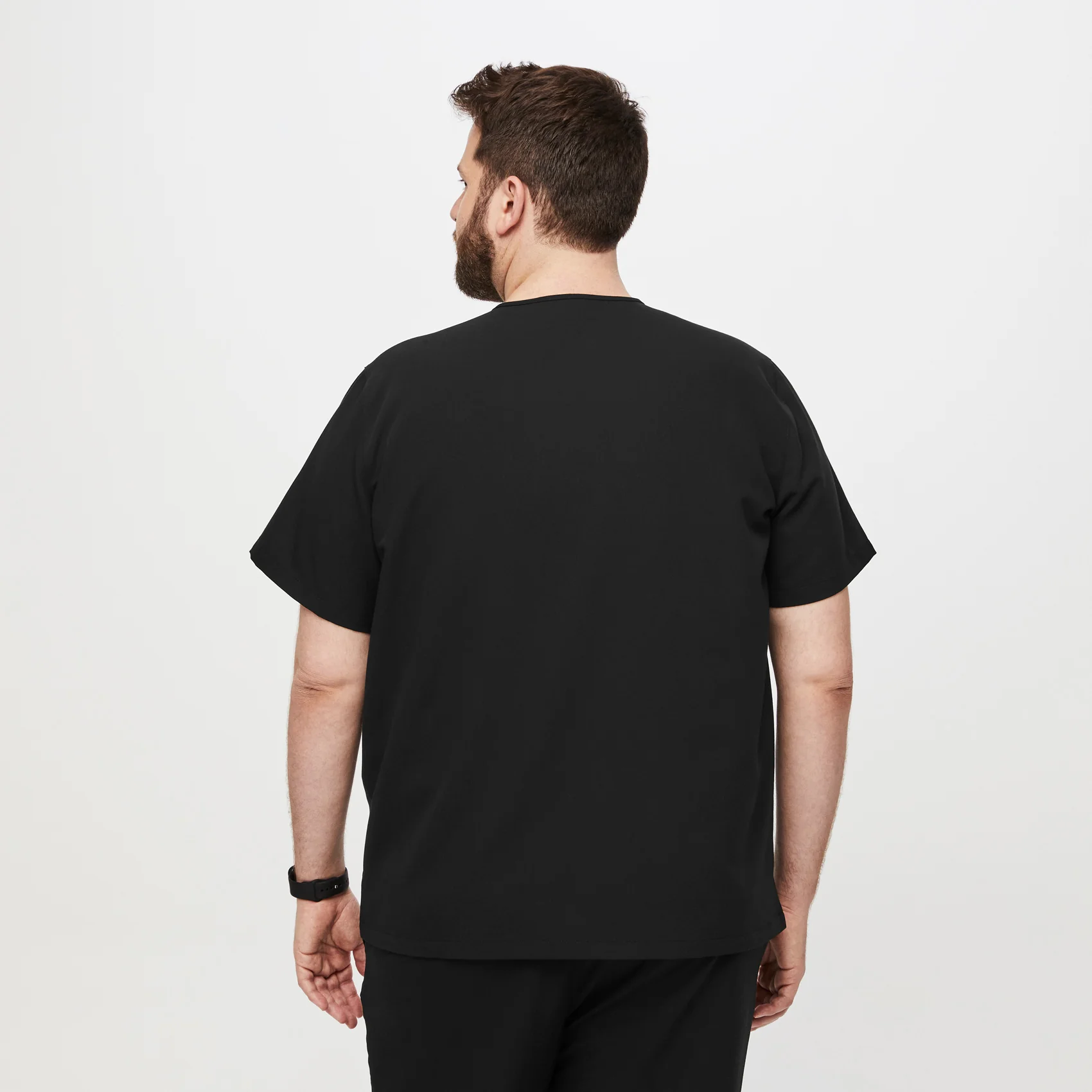 men's Black Leon™- Three-Pocket Scrub Top (3XL - 6XL) - Image 4