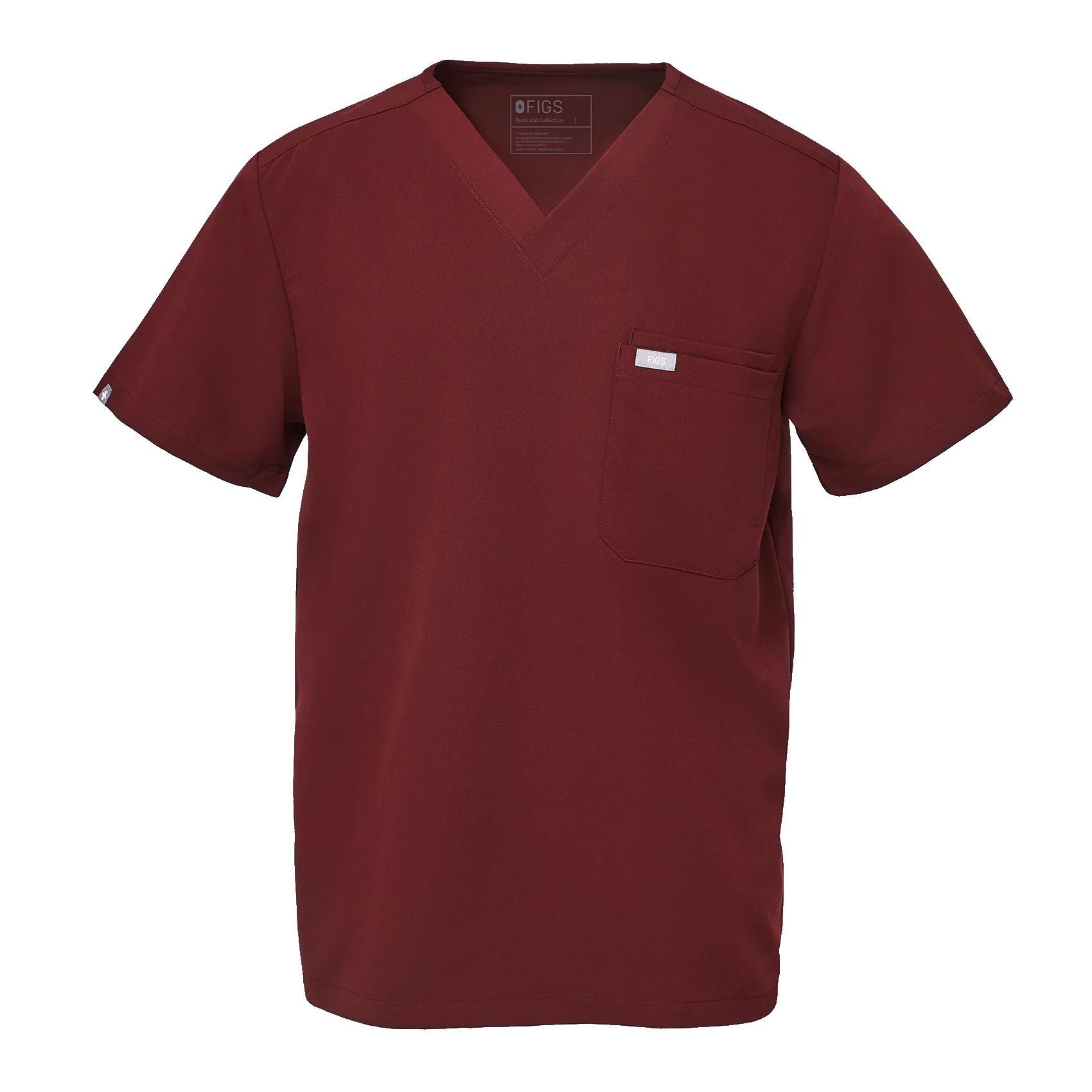 Men's Burgundy Leon⢠- Three-Pocket Scrub Top - Image 8