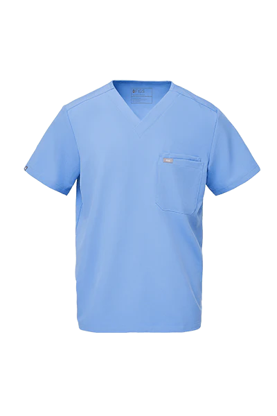 men's Ceil Blue Leonā¢- Three-Pocket Scrub Top (3XL - 6XL) - Image 7
