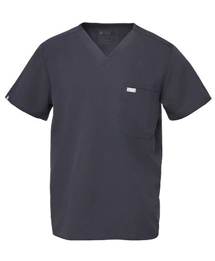 men's Charcoal Leon™- Three-Pocket Scrub Top (3XL - 6XL) - Image 5