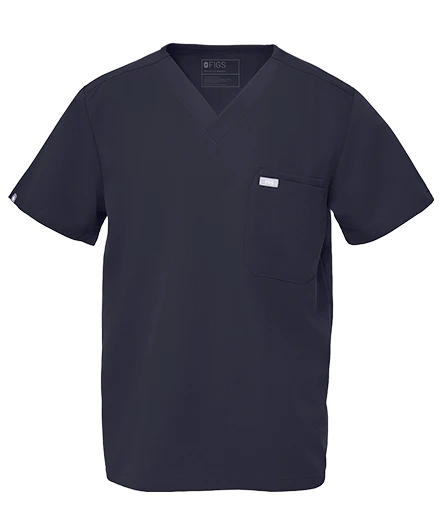 men's Navy Leon™- Three-Pocket Scrub Top (3XL - 6XL) - Image 6