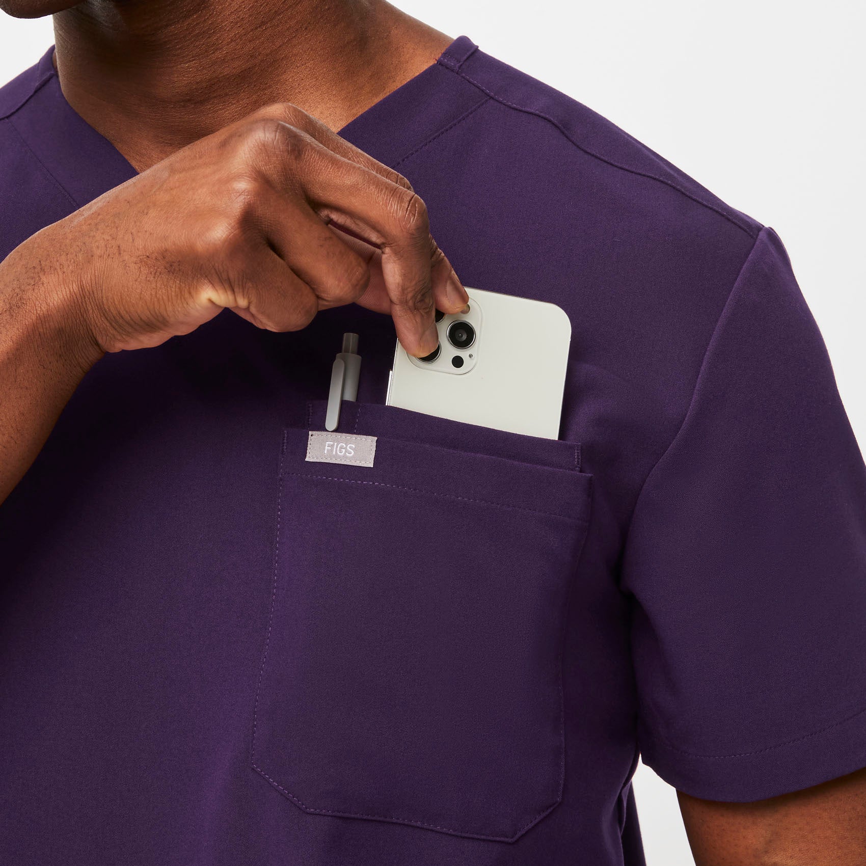 men's Purple Jam Leon™ - Three-Pocket Scrub Top - Image 5
