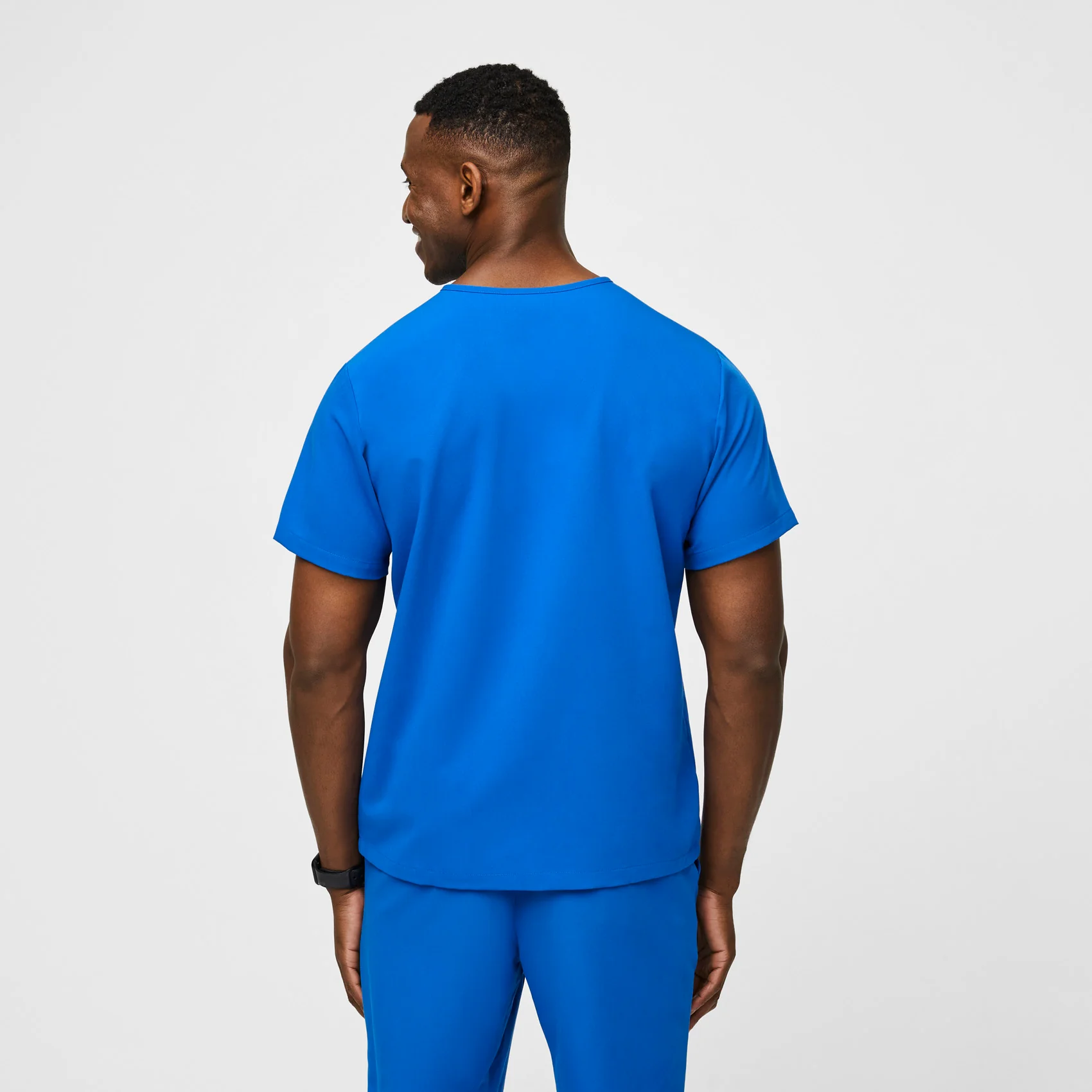 Men's Royal Blue Leon™ - Three-Pocket Scrub Top - Image 4