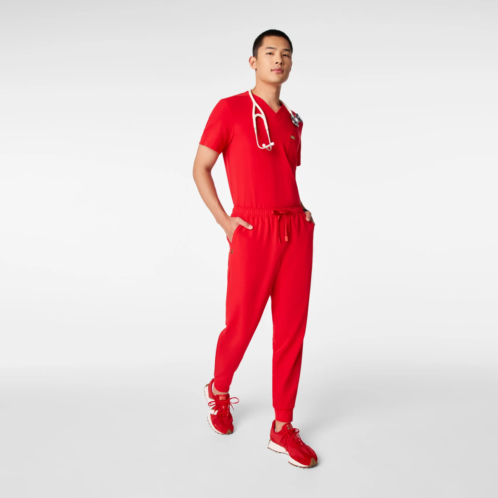 men's Lunar New Year Pop Red Tansen - Short Jogger Scrub Pant™ - Image 3
