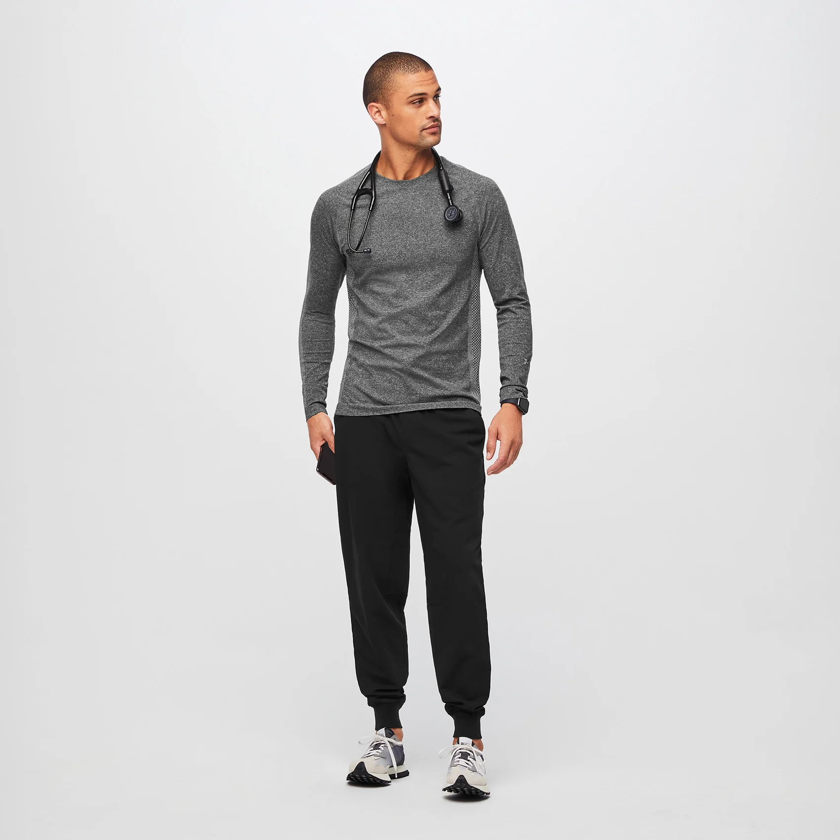 men's Graphite Makato Seamless - Longsleeve Underscrub - Image 2