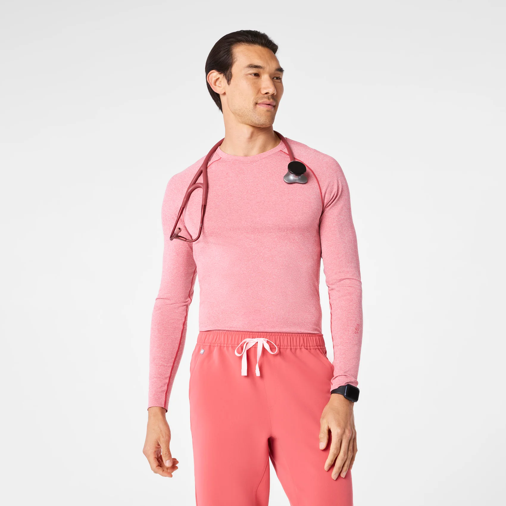 men's Pulmonary Pink Makato Seamless - Longsleeve Underscrub