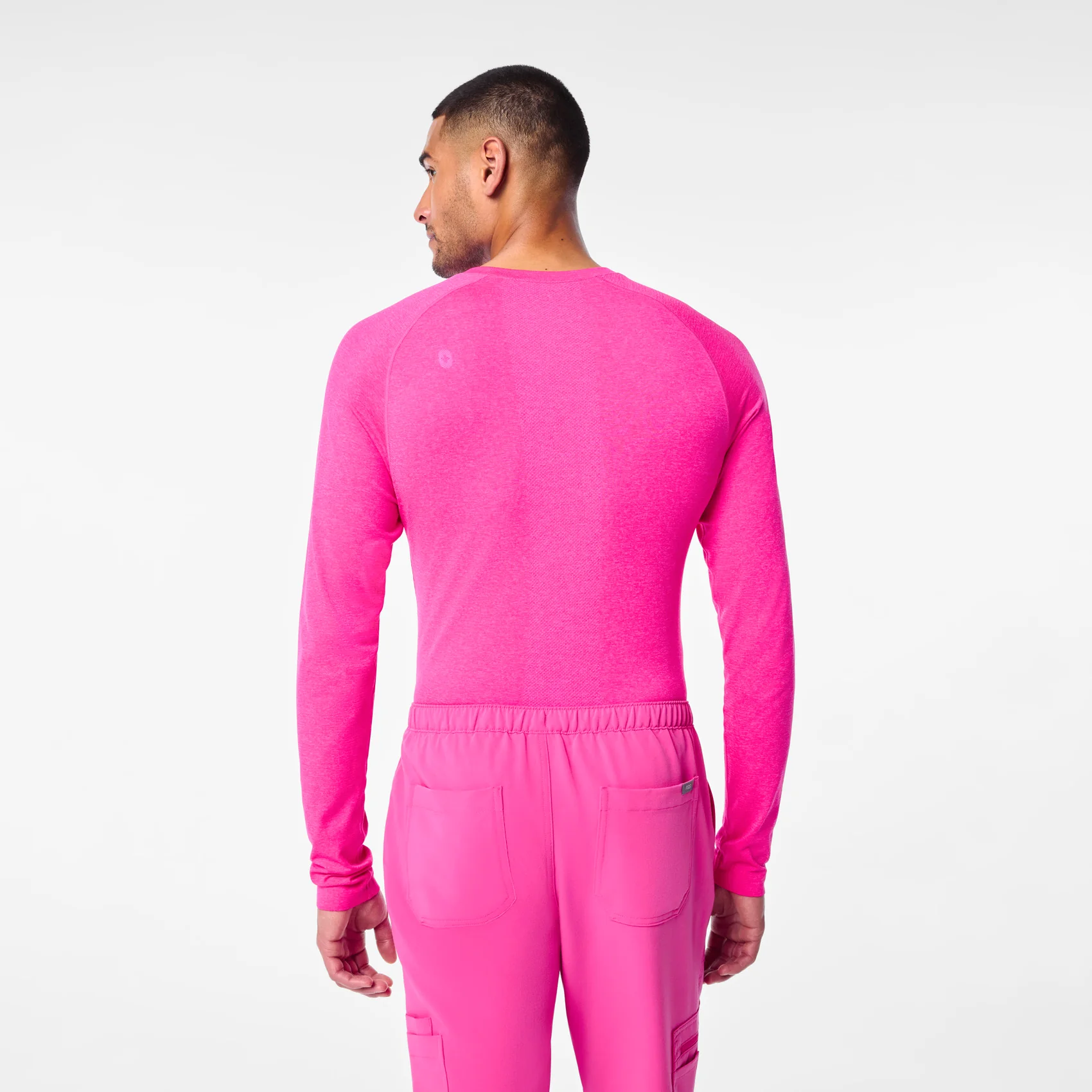 men's Rapid Response Pink Makato Seamless - Longsleeve Underscrub - Image 4