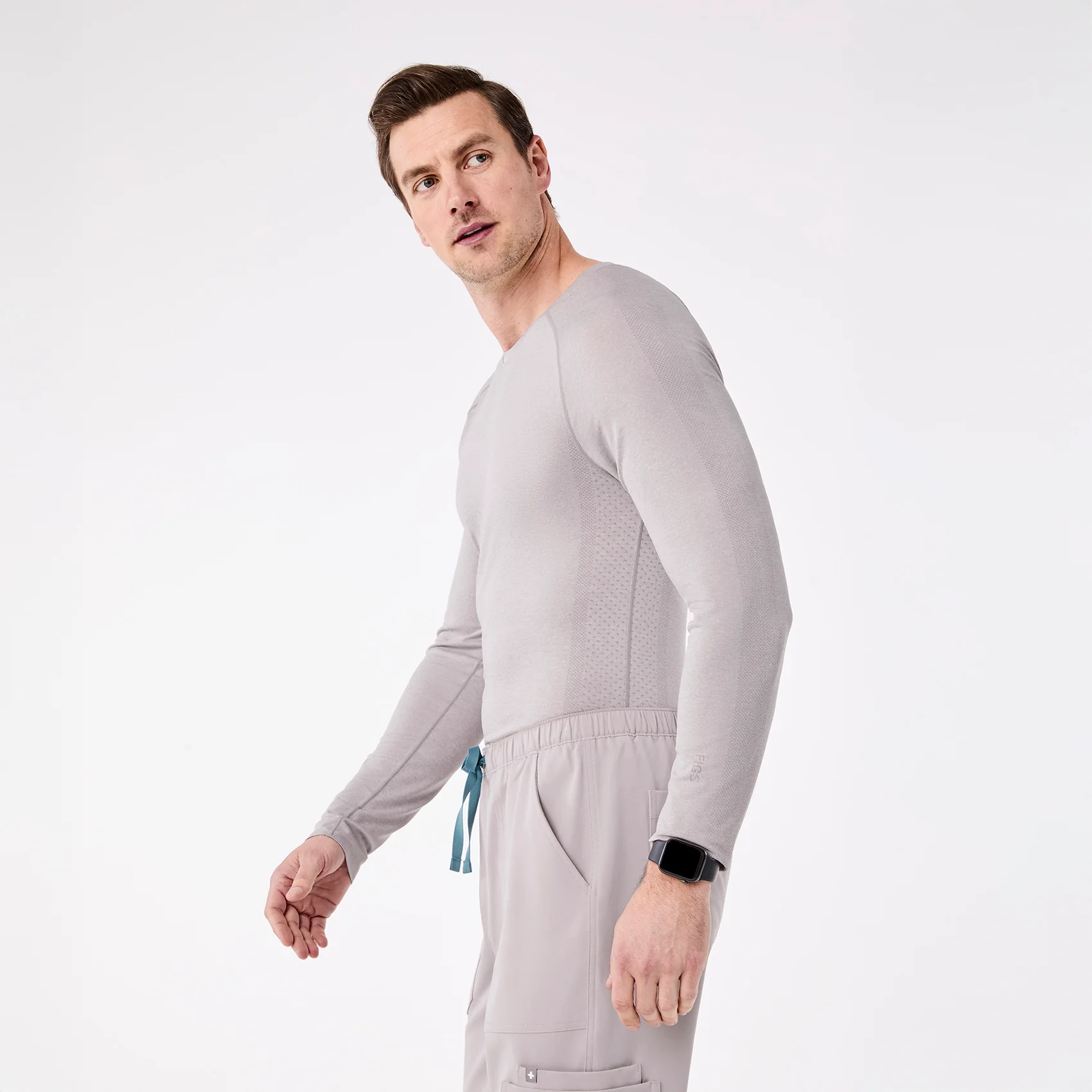men's Slate Makato Seamless - Longsleeve Underscrub - Image 3