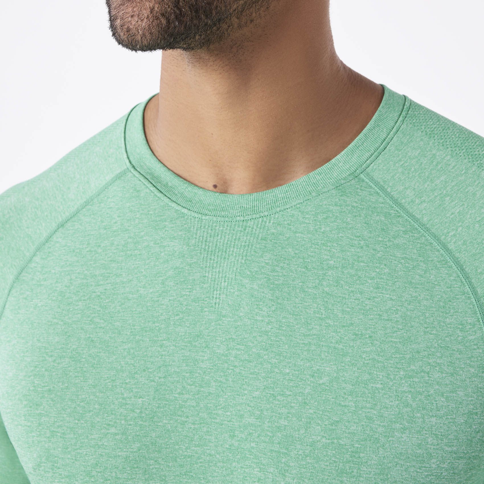 men's Surgical Green Makato Seamless - Longsleeve Underscrub - Image 5